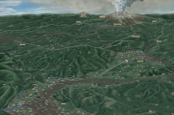Mapa participativo frente al riesgo volcánico Mariquita - Honda, Tolima